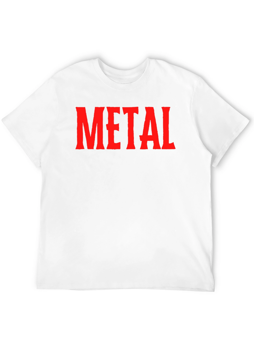Metal Band Fan T-Shirt - Red Text Design
