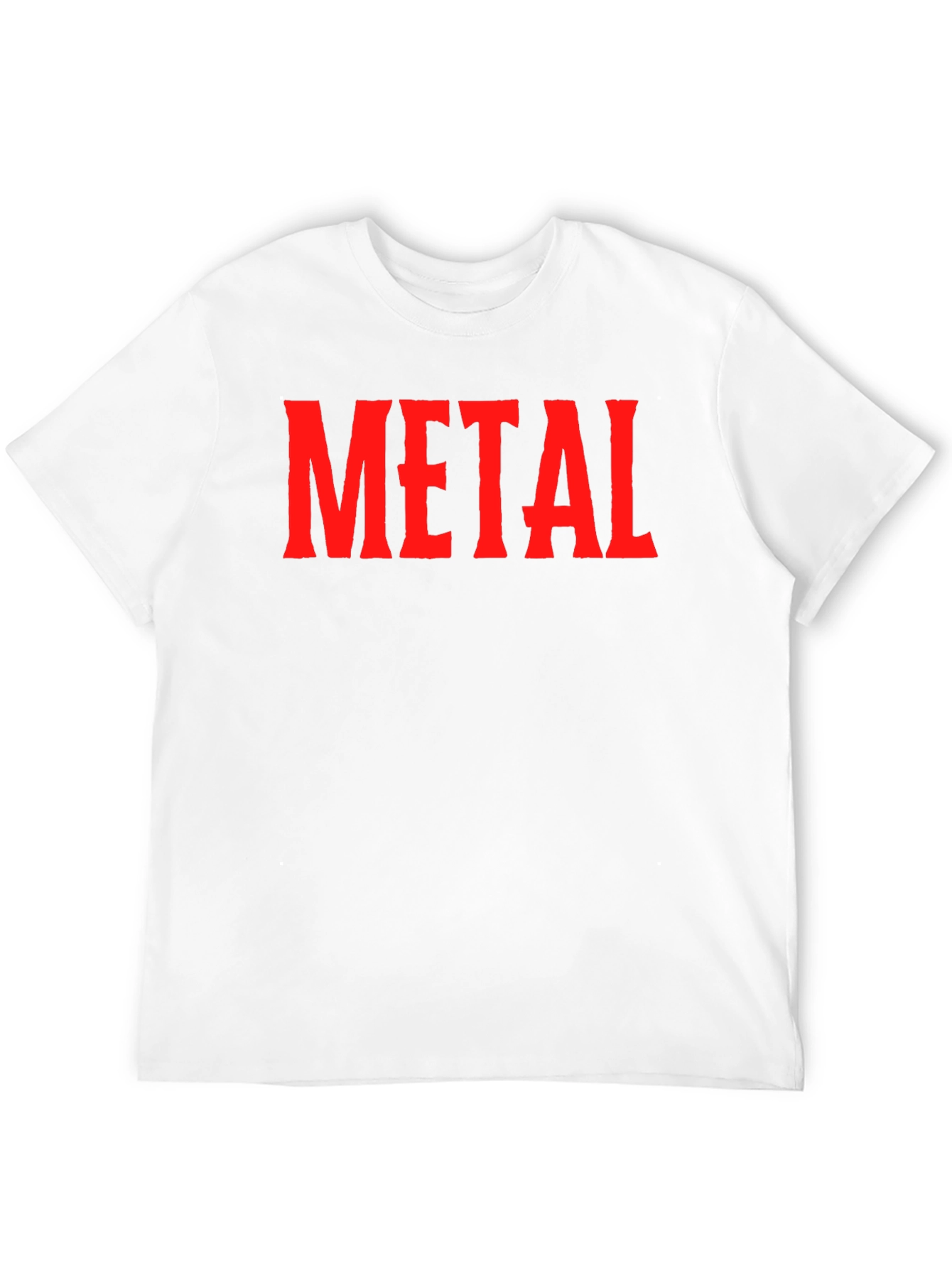 Metal Band Fan T-Shirt - Red Text Design