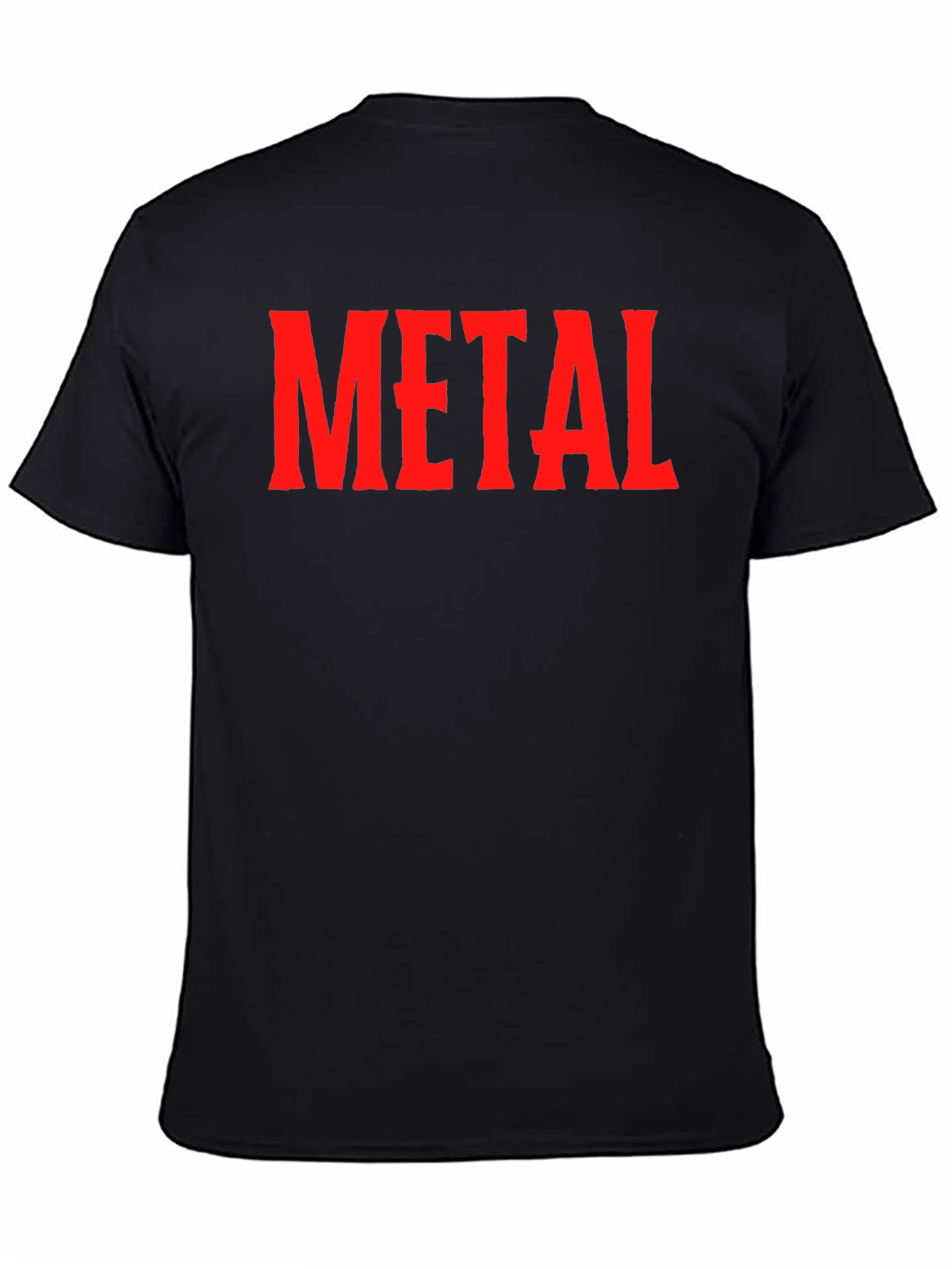 Metal Band Fan T-Shirt - Red Text Design