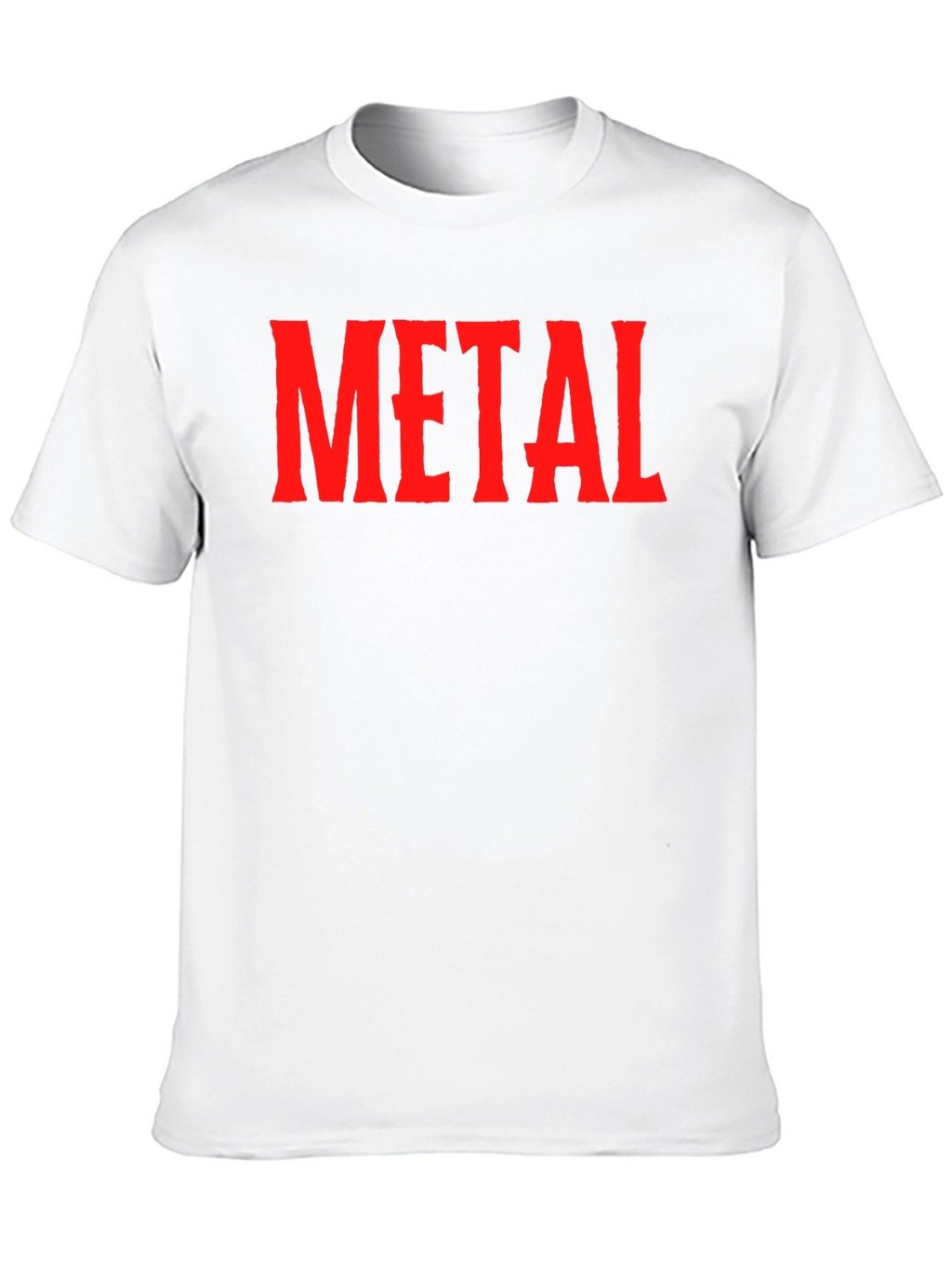 Metal Band Fan T-Shirt - Red Text Design