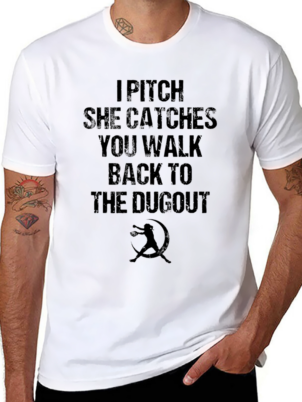 I Pitch She Catches You Walk Back T-Shirt