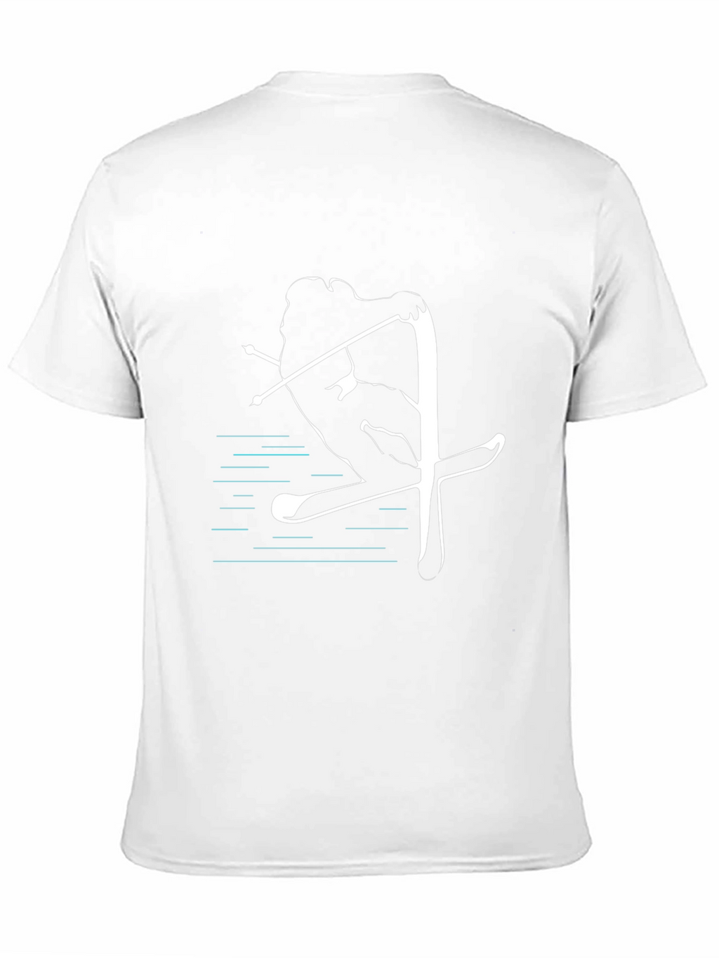 Black Skiing Graphic T-Shirt - Cool Sporty Design