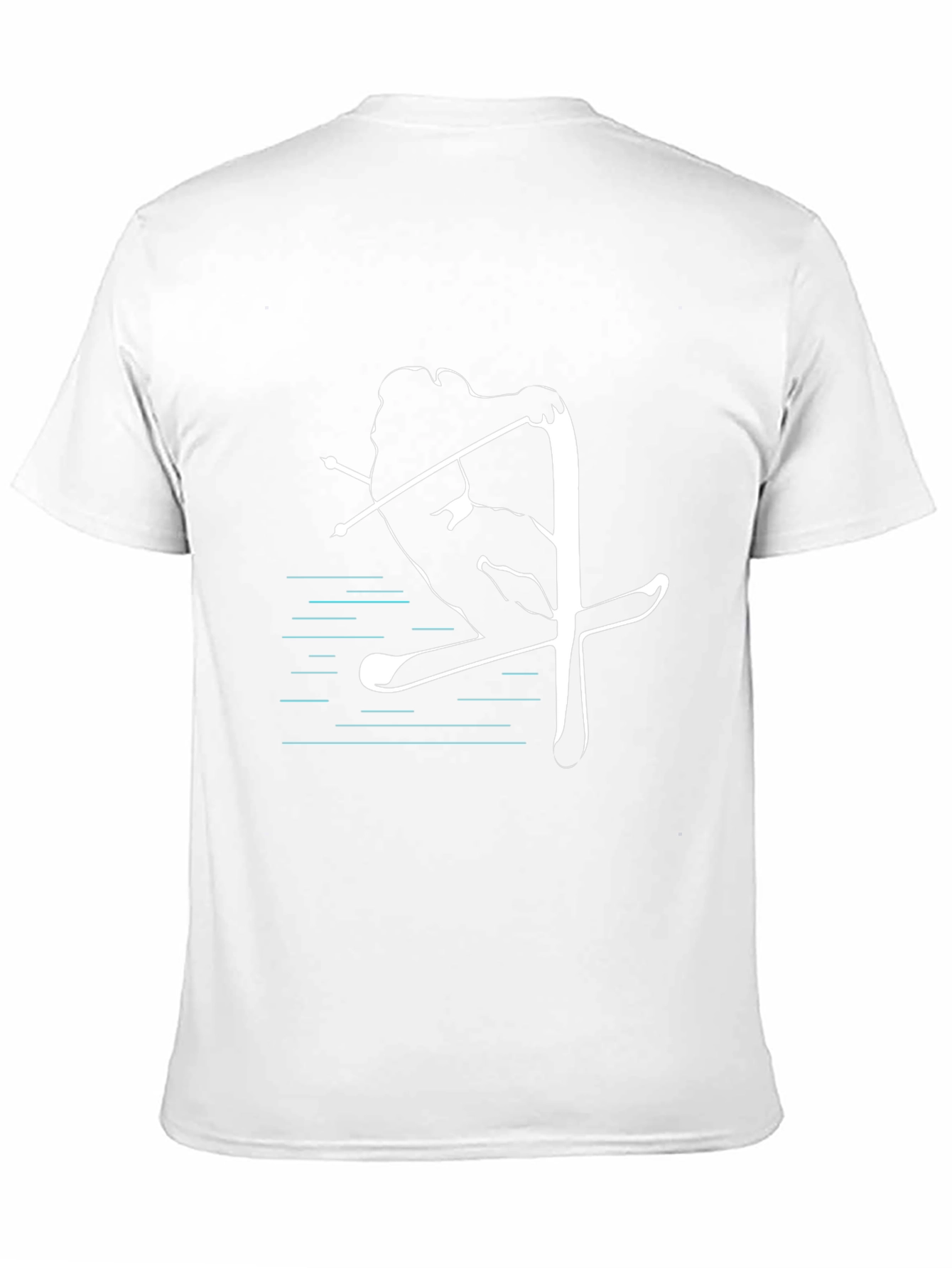 Black Skiing Graphic T-Shirt - Cool Sporty Design