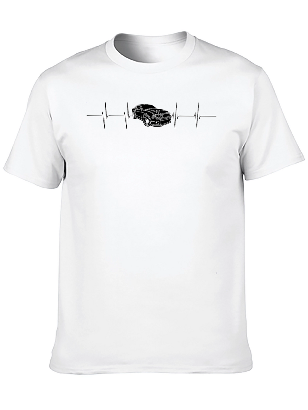 Car Heartbeat T-Shirt - Black