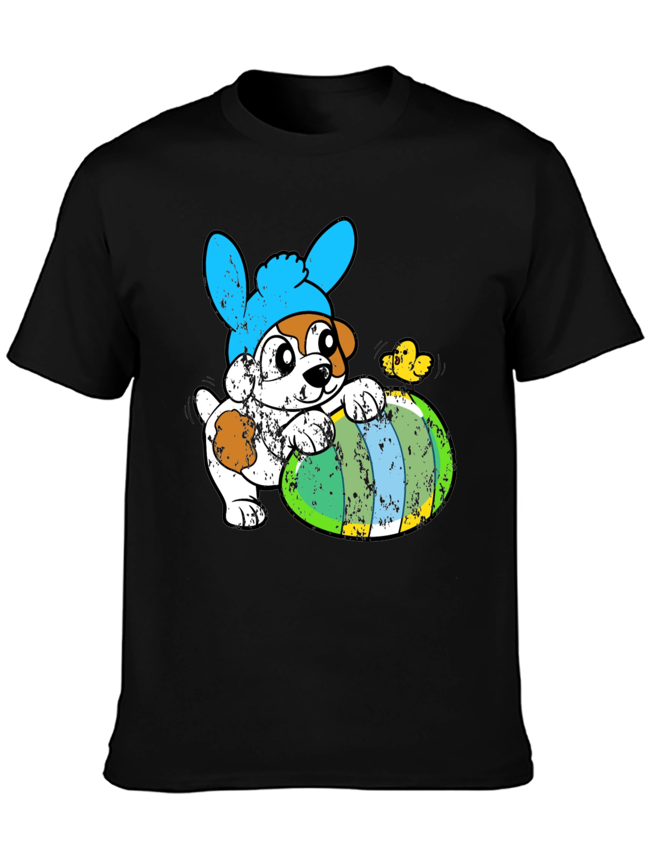 Easter Dog T-Shirt - Bunny Ears & Egg