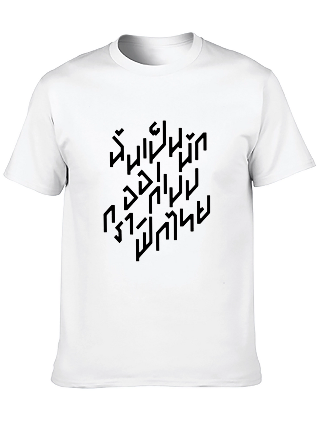 Black Graphic Tee - Abstract Modern Style