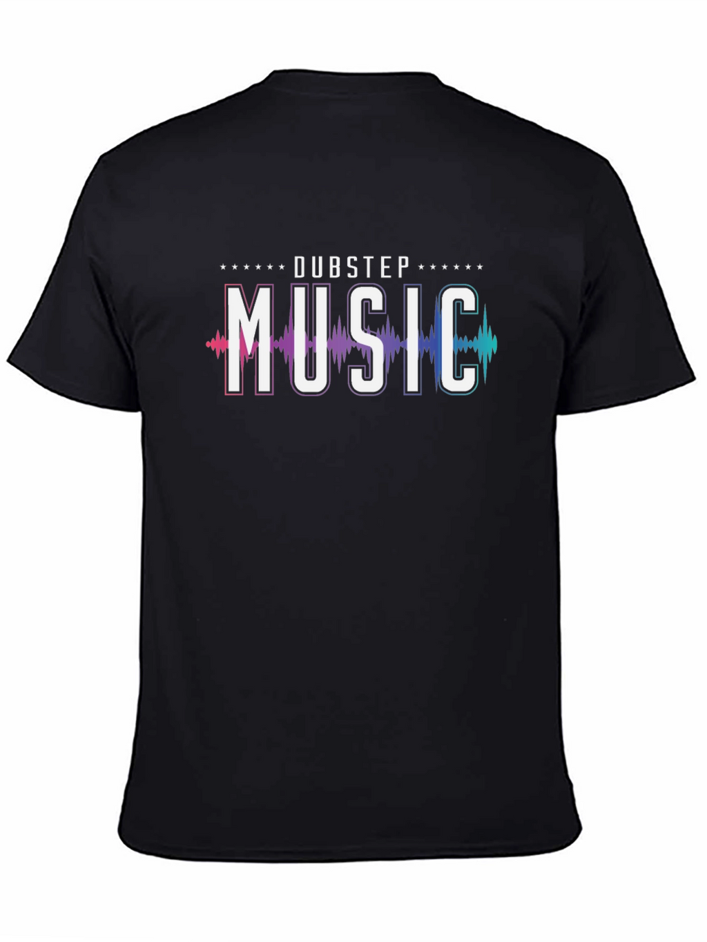 Dubstep Music Graphic Print Black T-Shirt