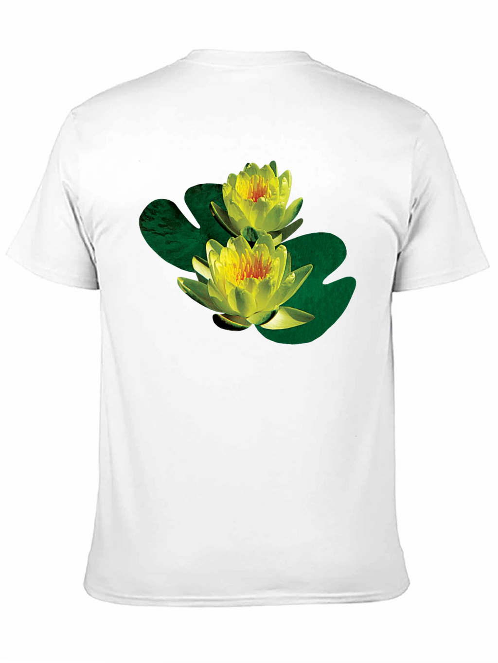 Water Lily Graphic Black T-Shirt