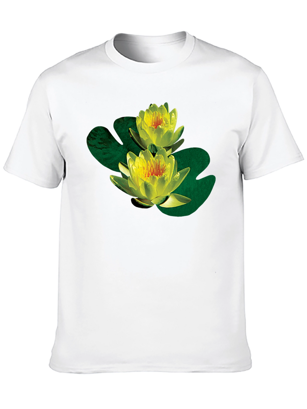 Water Lily Graphic Black T-Shirt