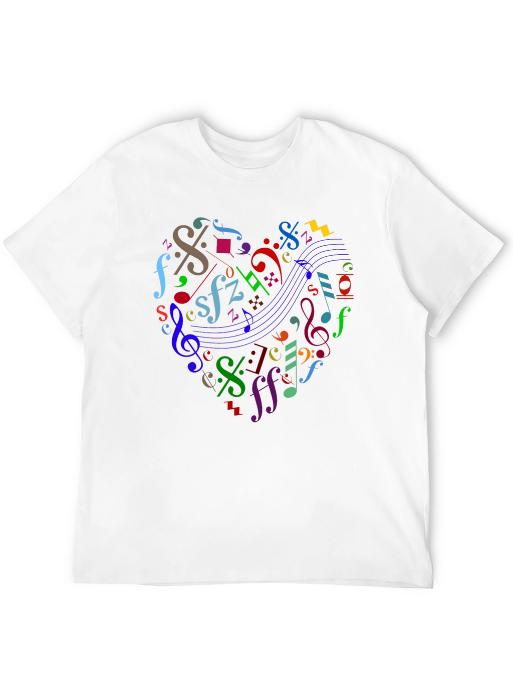 Musical Heart Black T-Shirt