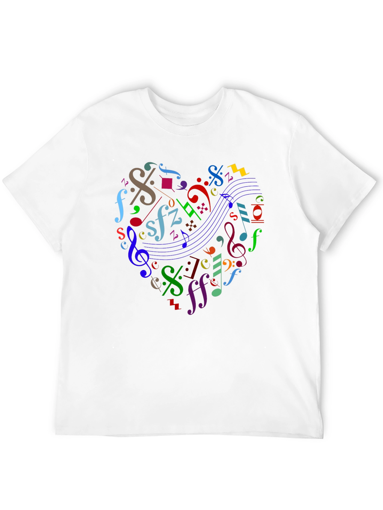 Musical Heart Black T-Shirt