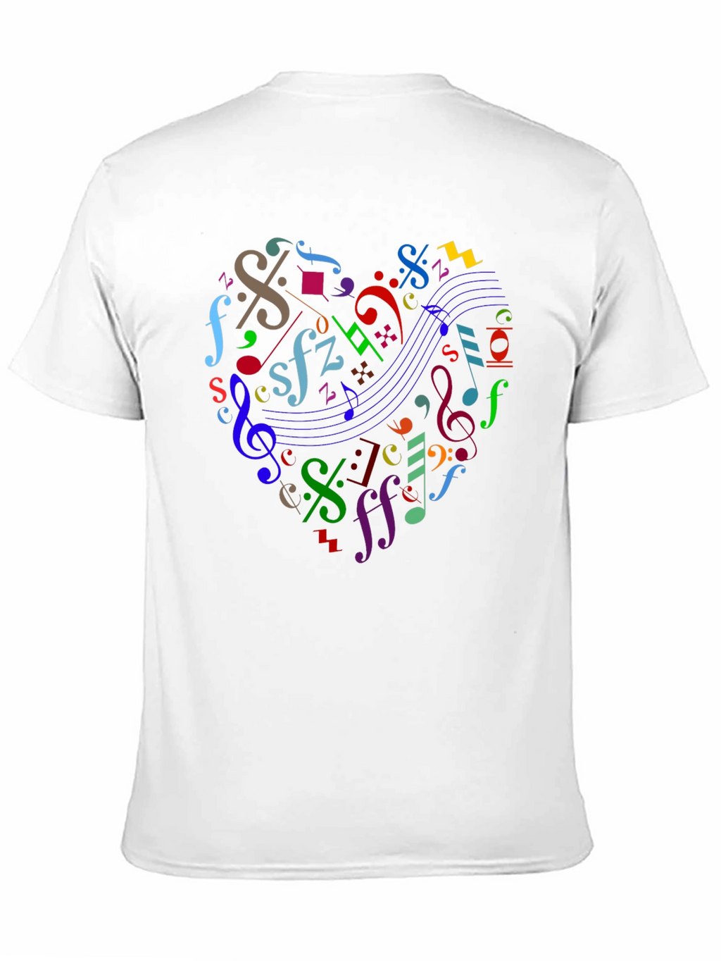 Musical Heart Black T-Shirt