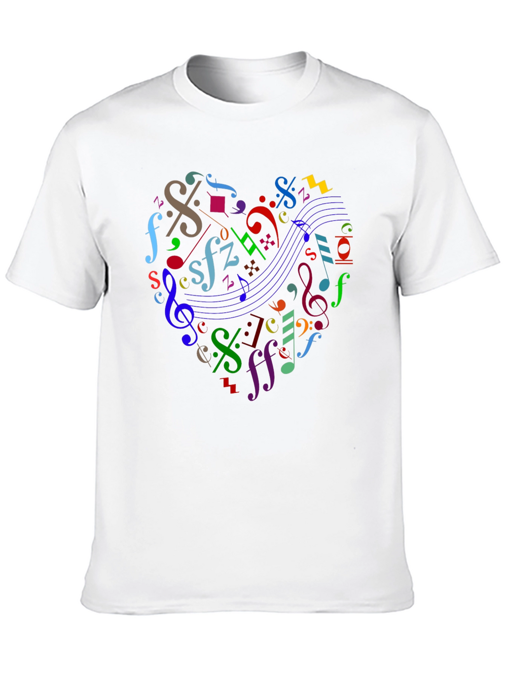 Musical Heart Black T-Shirt