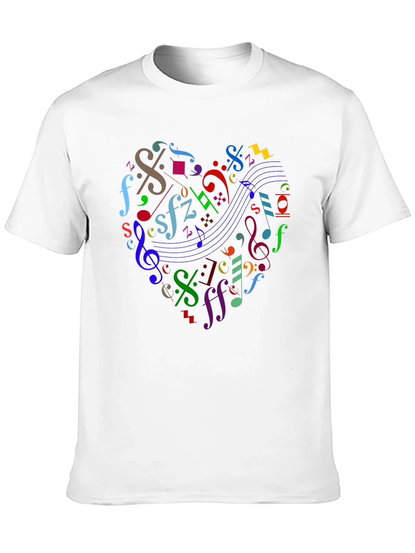 Musical Heart Black T-Shirt