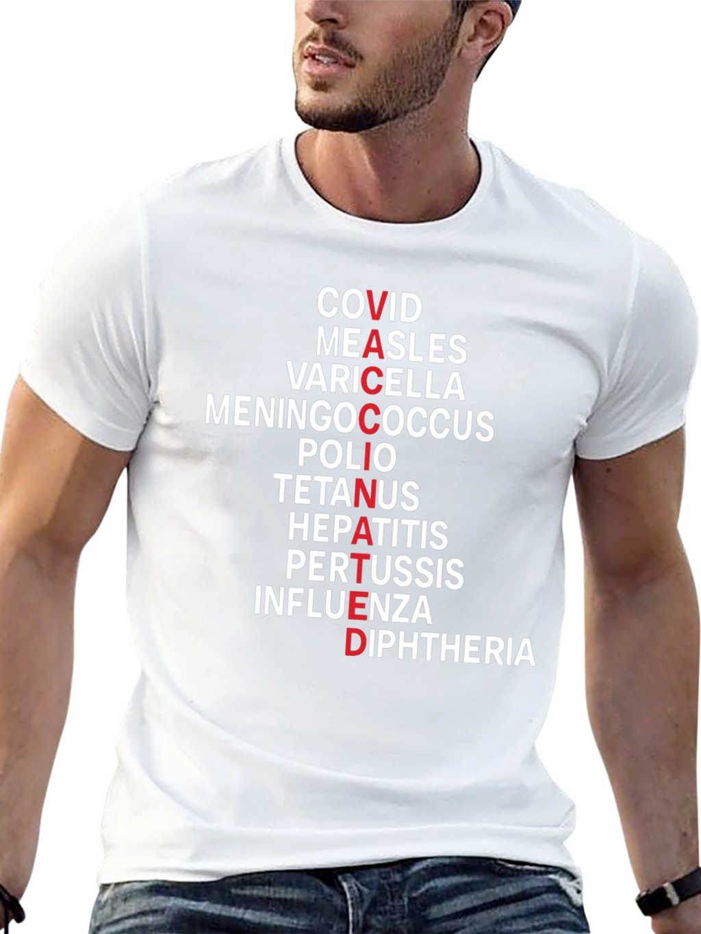 Vaccinated T-Shirt - Disease Awareness Tee