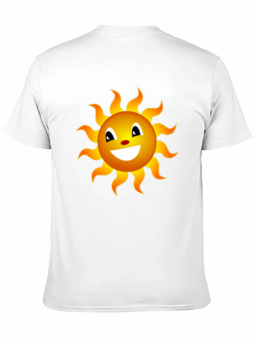 Smiling Sun Graphic Tee - Black Cotton Blend Shirt