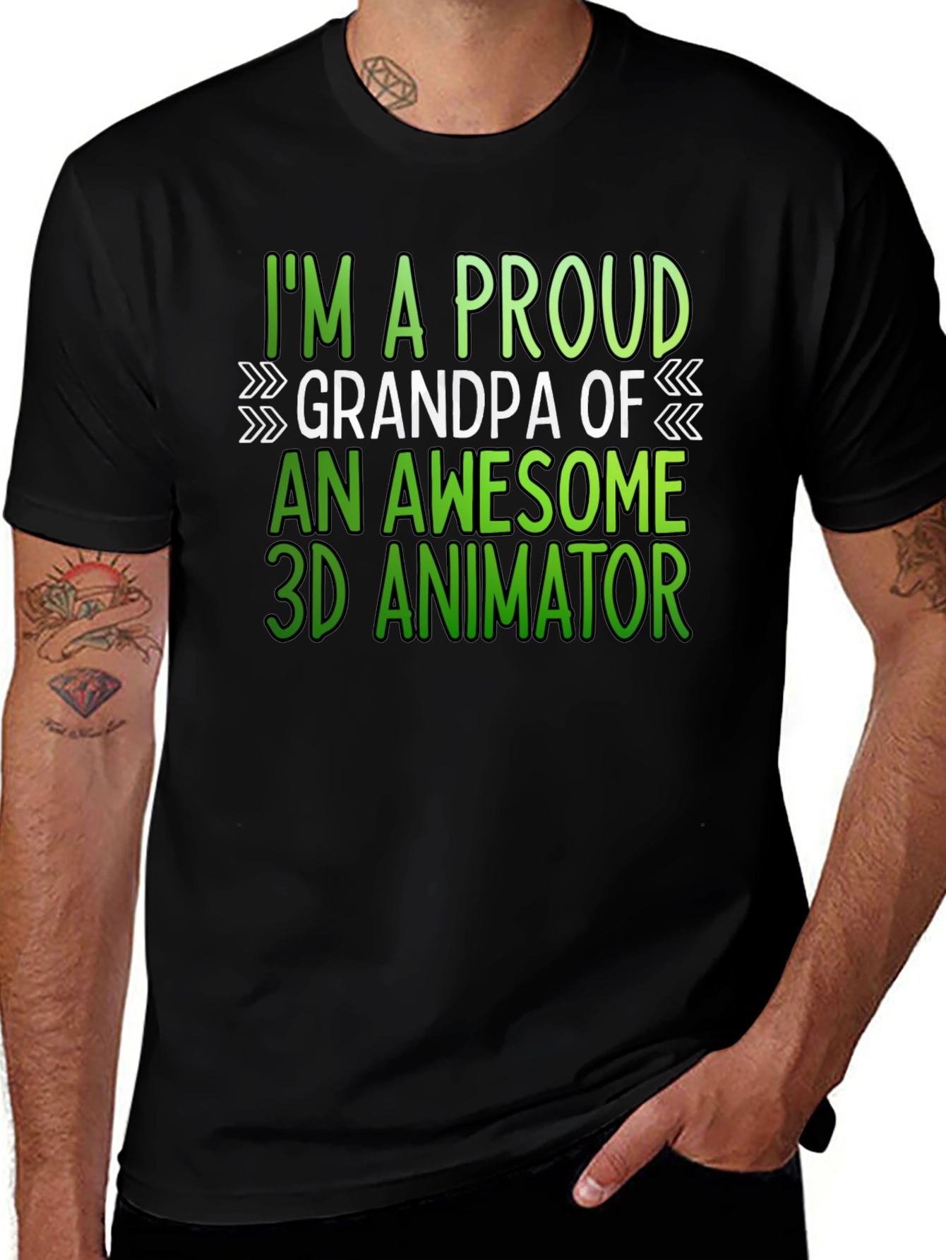 Proud Grandpa 3D Animator T-Shirt
