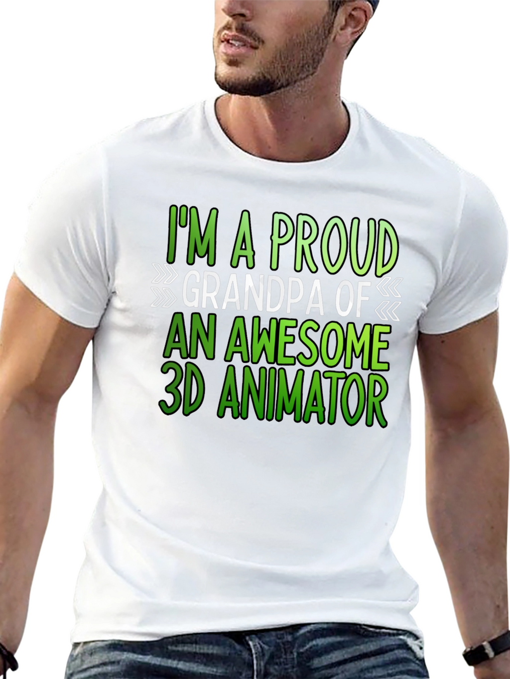 Proud Grandpa 3D Animator T-Shirt