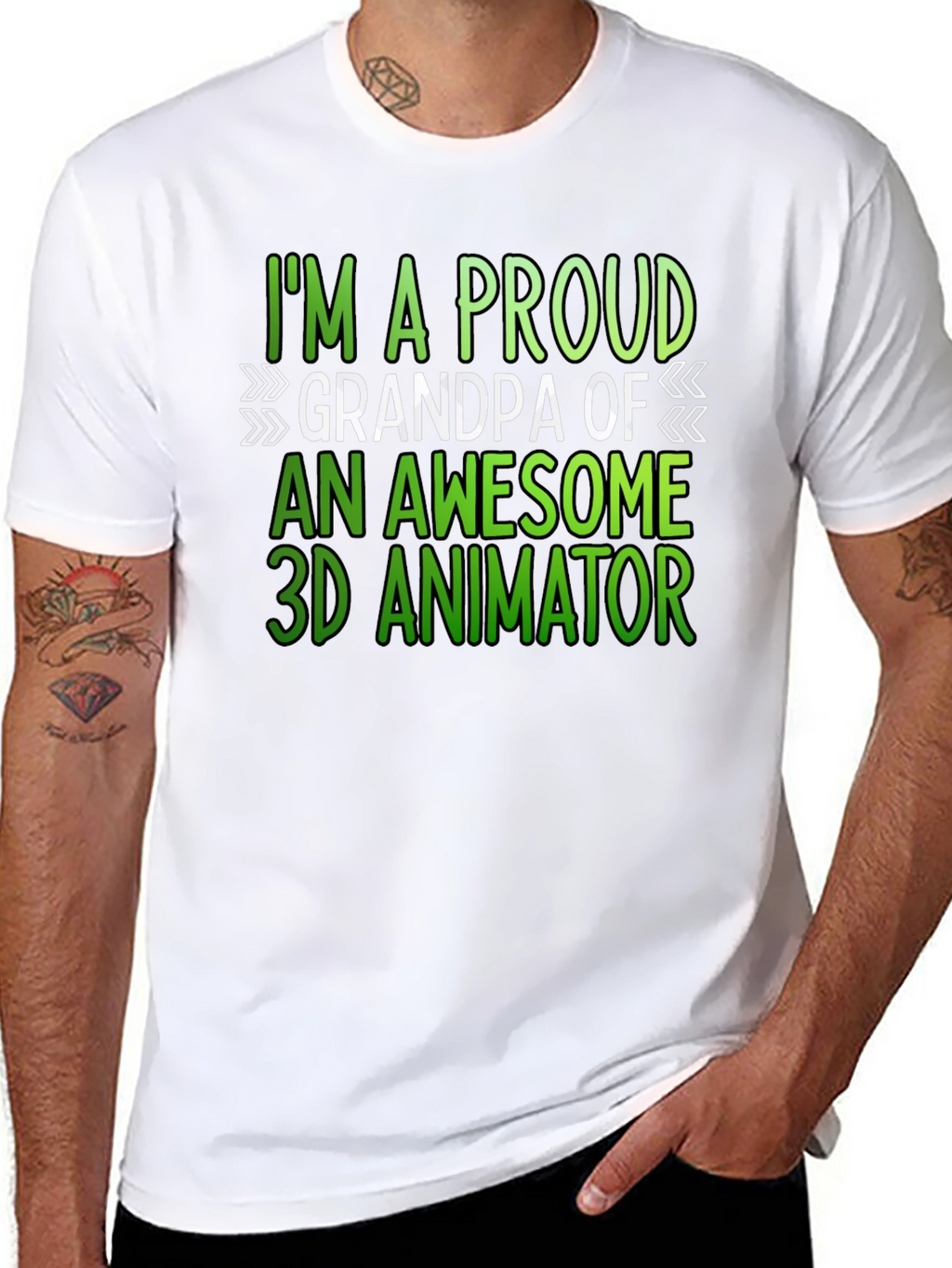 Proud Grandpa 3D Animator T-Shirt