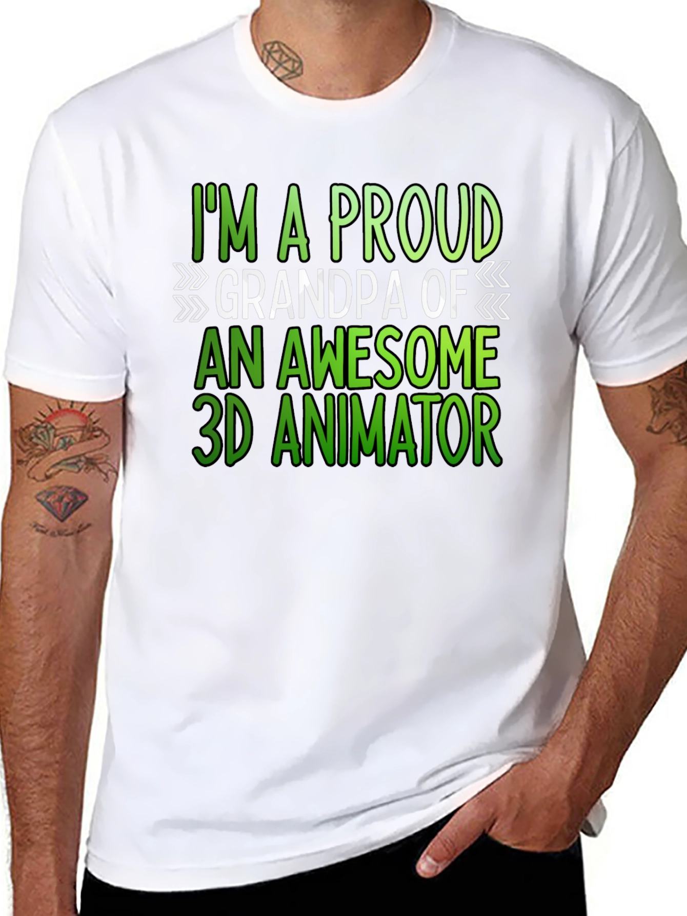 Proud Grandpa 3D Animator T-Shirt
