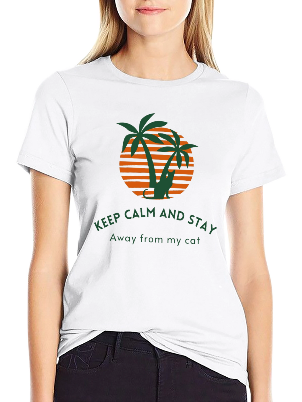 Keep Calm Away From My Cat Graphic Tee