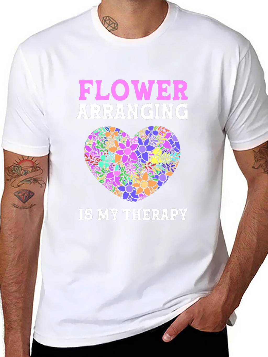 Flower Arranging Therapy Graphic T-Shirt