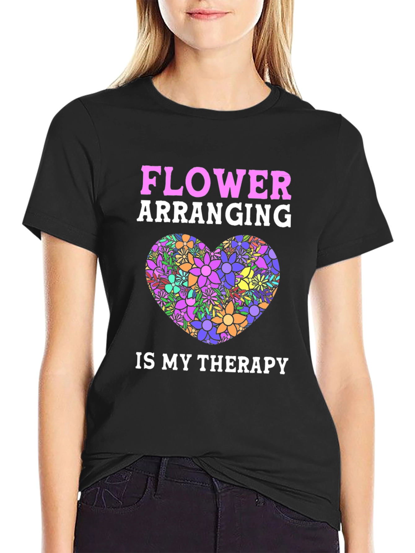 Flower Arranging Therapy Graphic T-Shirt