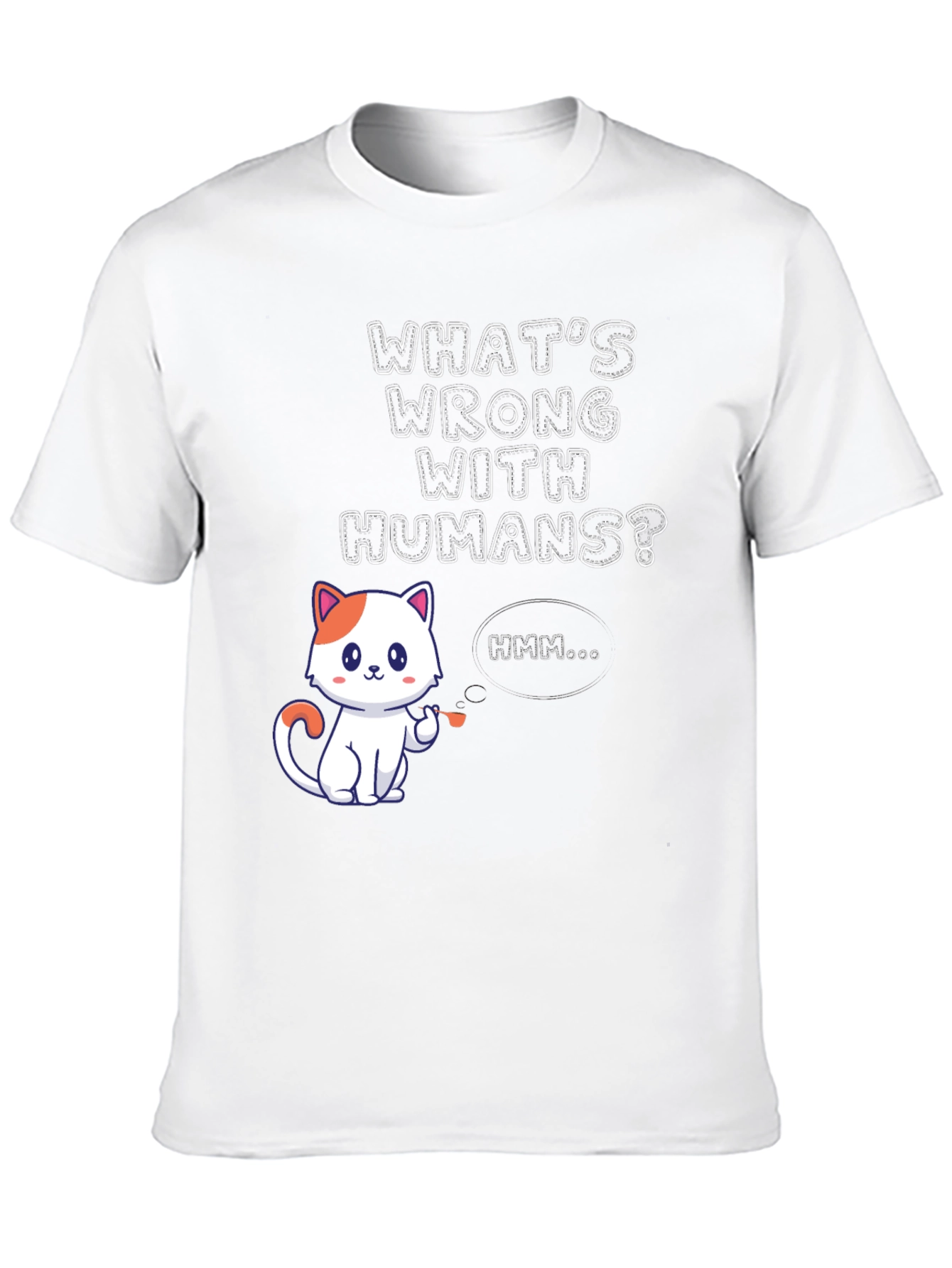 Funny Cat T-Shirt: Whats Wrong With Humans?