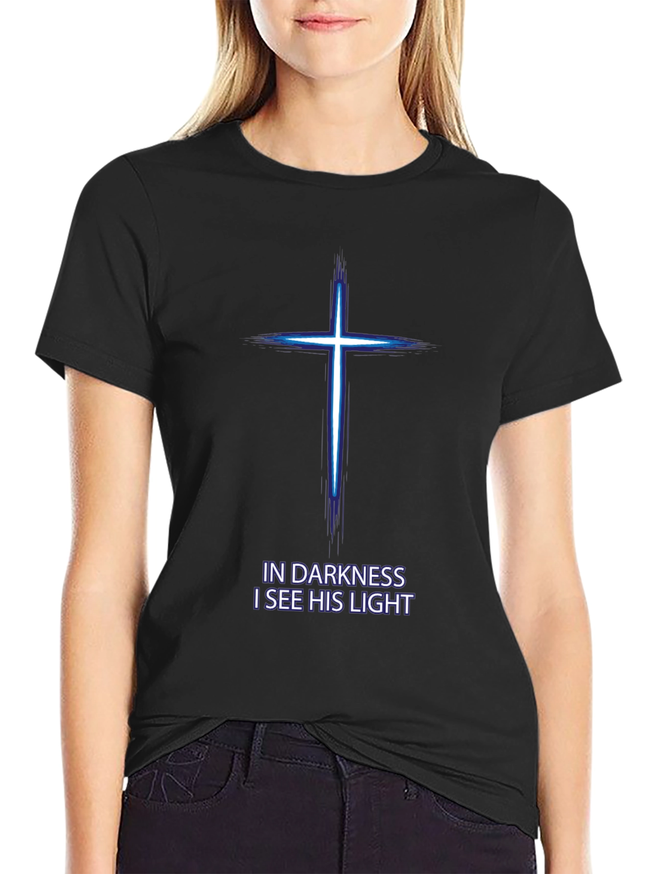 In Darkness His Light Christian T-Shirt