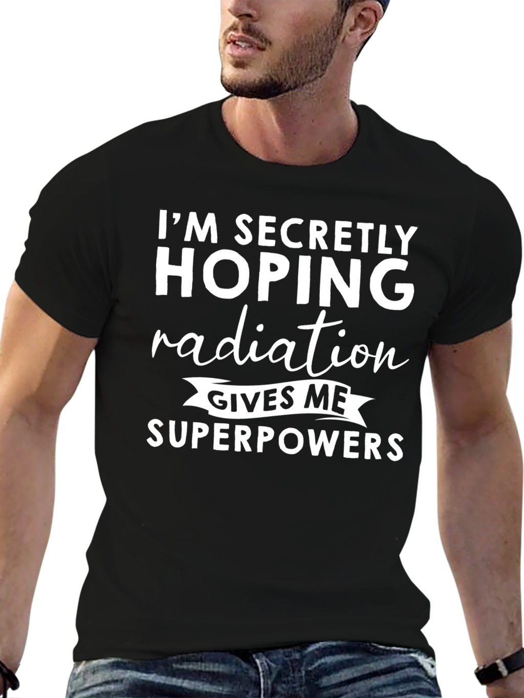 Radiation Superpowers Graphic Tee - Novelty T-Shirt
