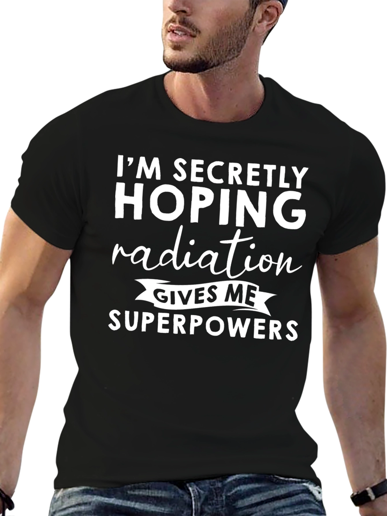 Radiation Superpowers Graphic Tee - Novelty T-Shirt