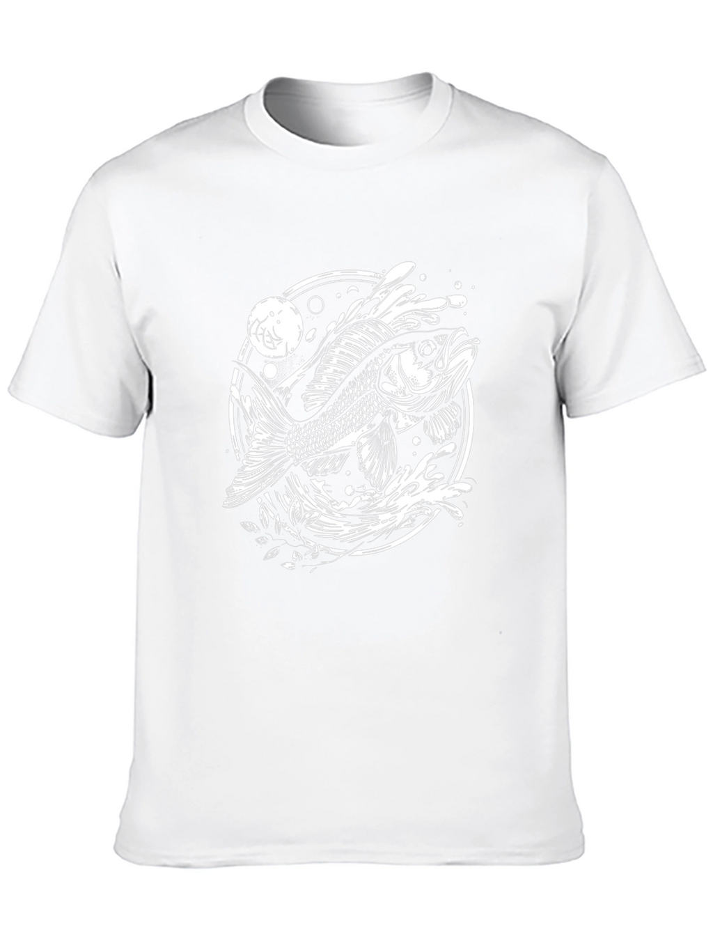 Black T-Shirt with Fish Graphic