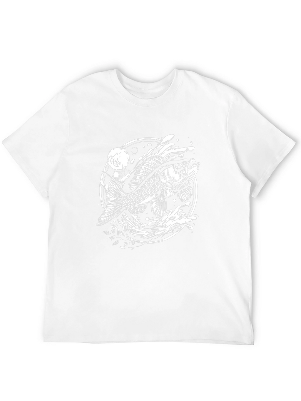 Black T-Shirt with Fish Graphic