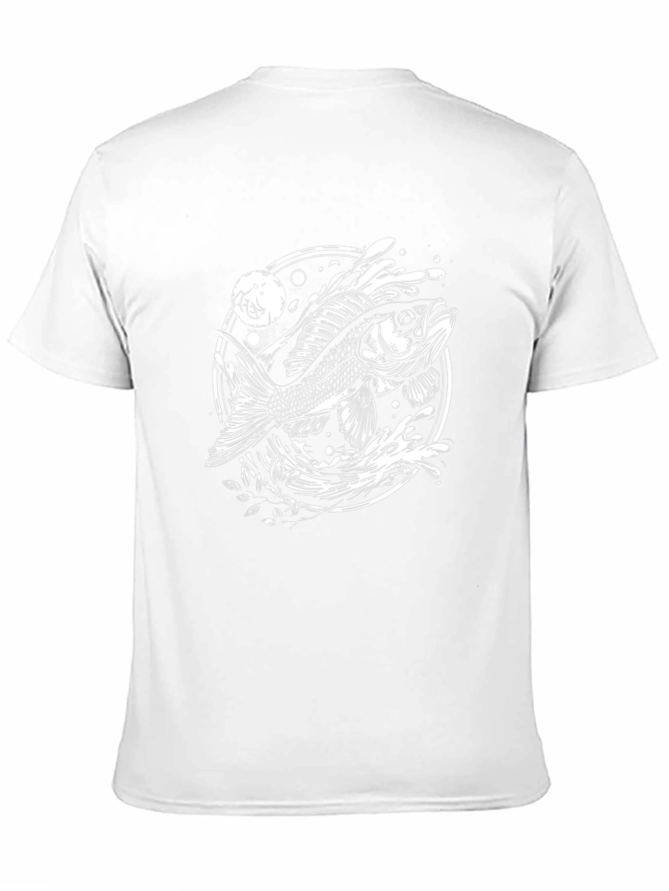 Black T-Shirt with Fish Graphic