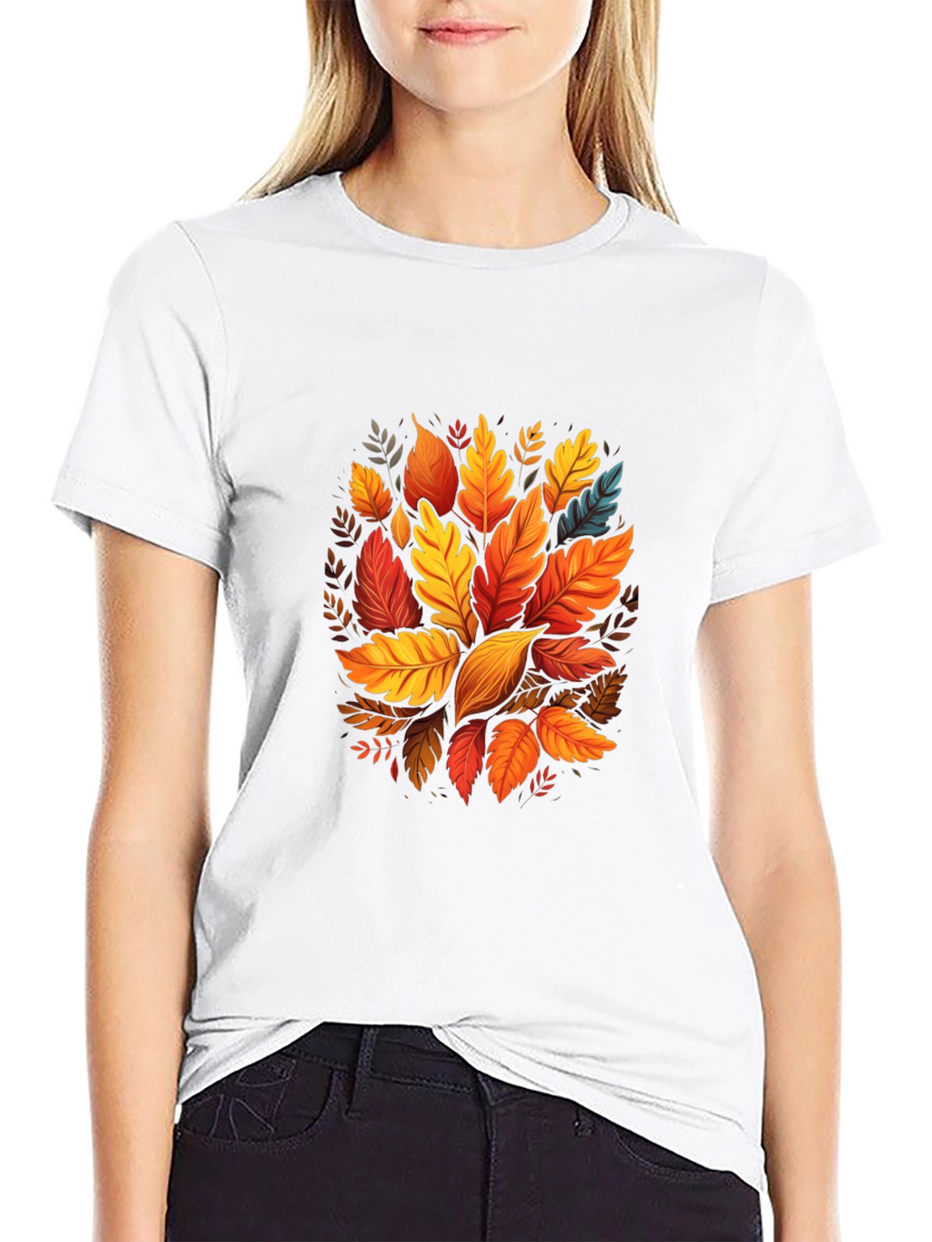 Autumn Leaves Graphic Tee - Stylish Fall Fashion