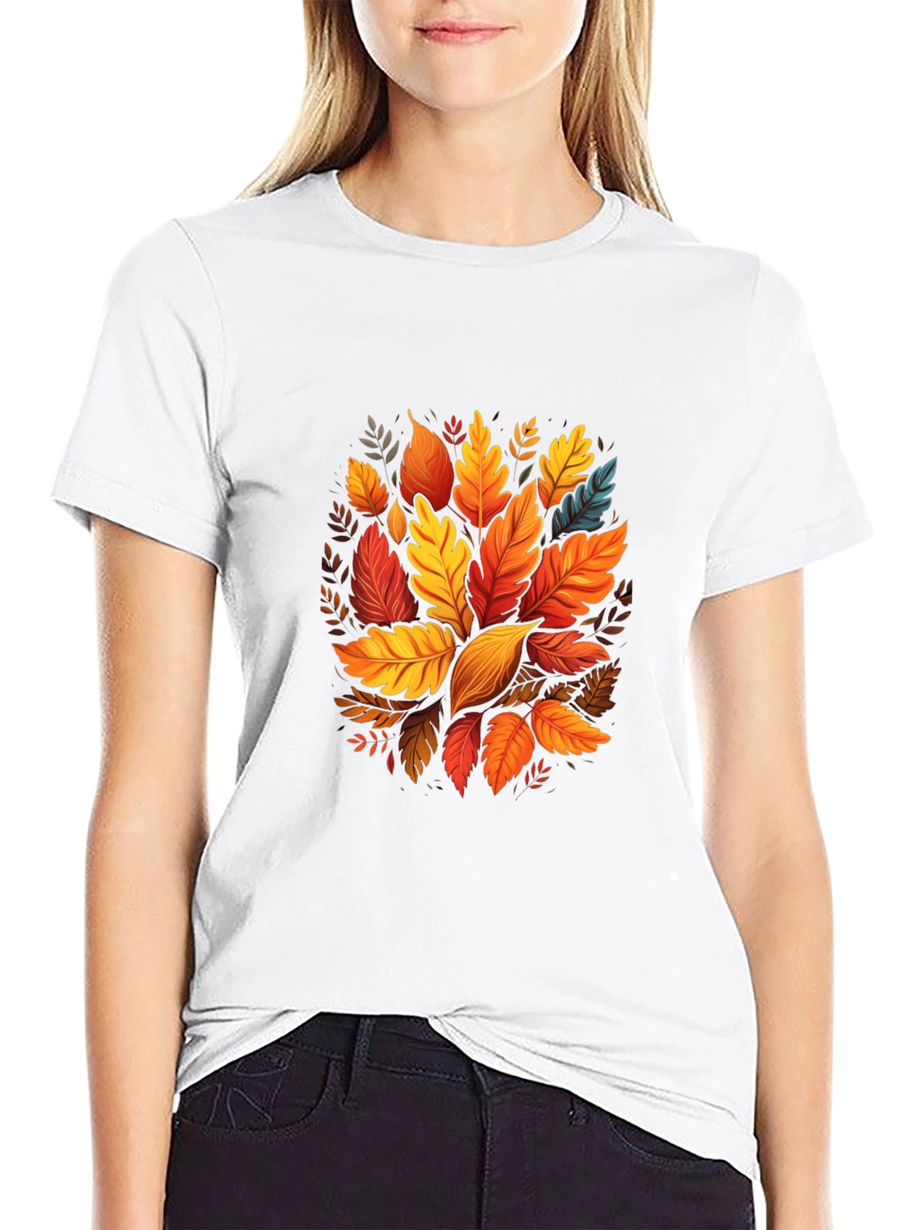 Autumn Leaves Graphic Tee - Stylish Fall Fashion
