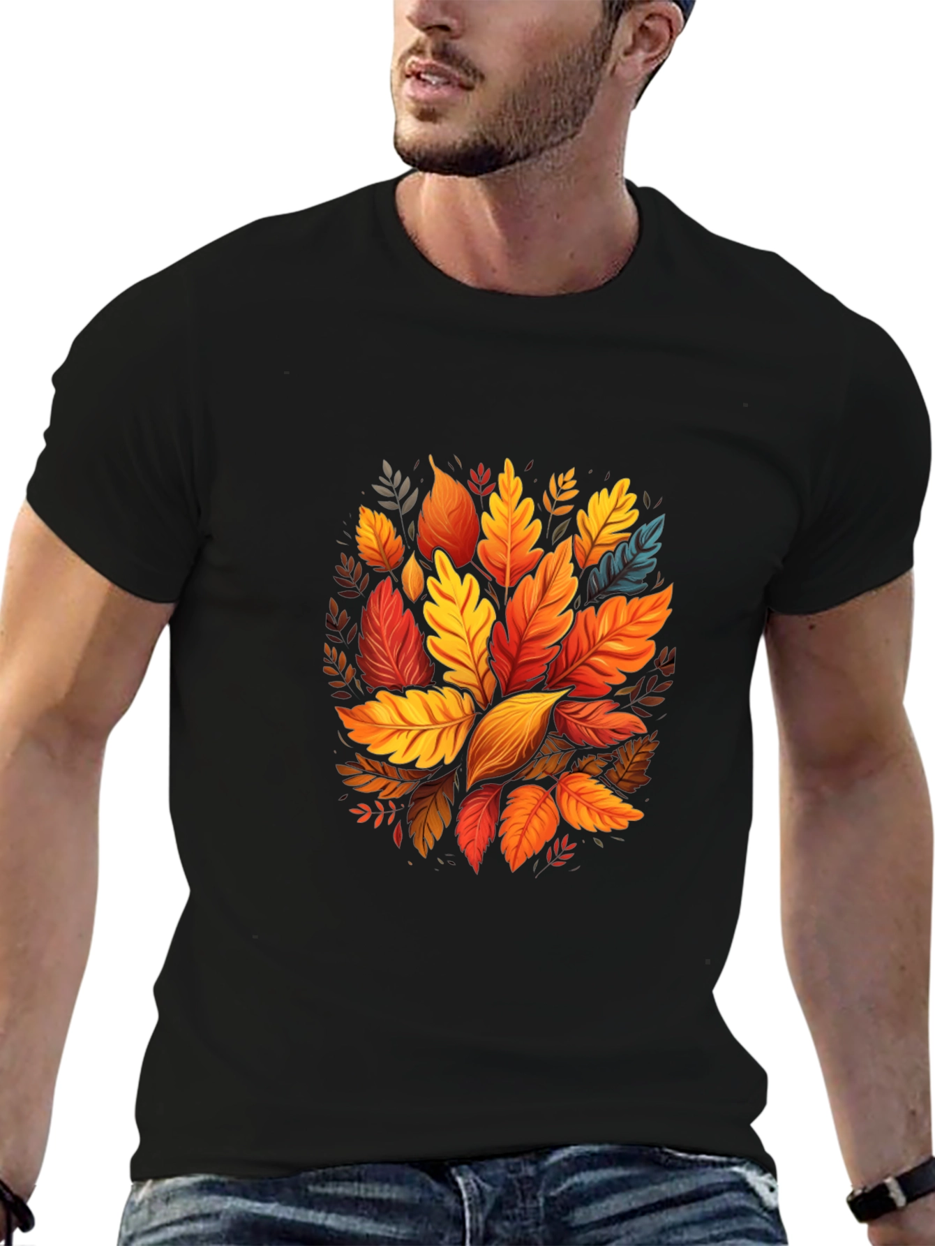 Autumn Leaves Graphic Tee - Stylish Fall Fashion