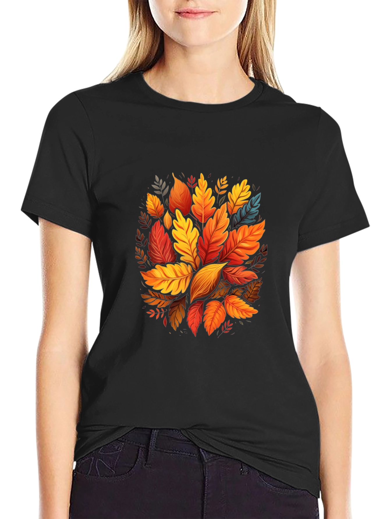 Autumn Leaves Graphic Tee - Stylish Fall Fashion