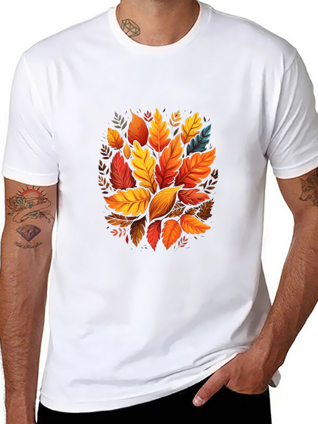 Autumn Leaves Graphic Tee - Stylish Fall Fashion
