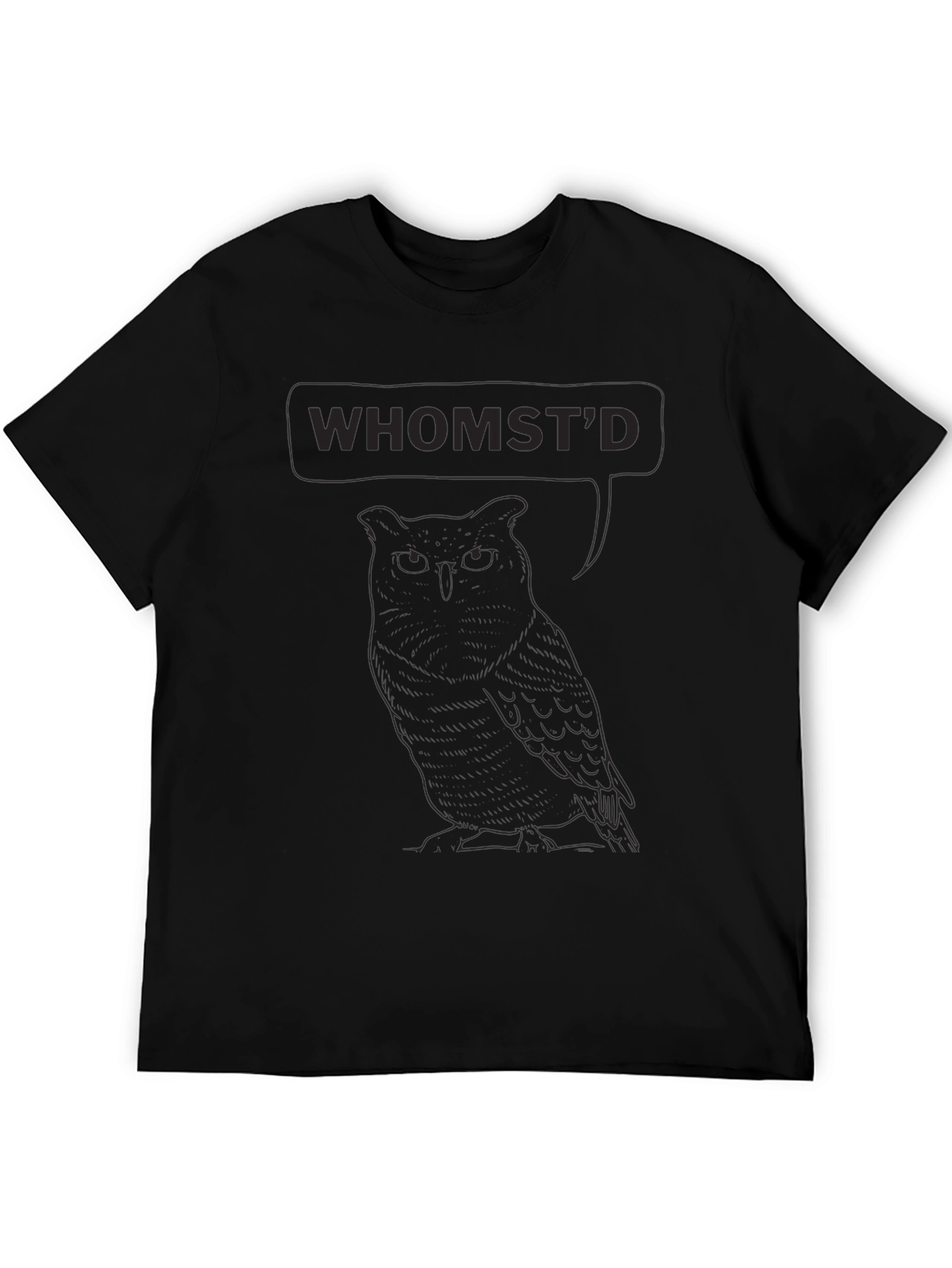 Whomstd Owl Graphic Tee - Black T-Shirt