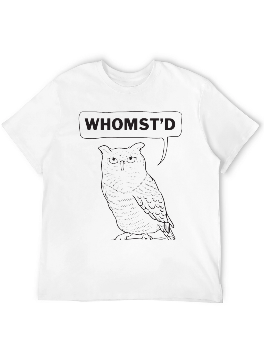 Whomstd Owl Graphic Tee - Black T-Shirt