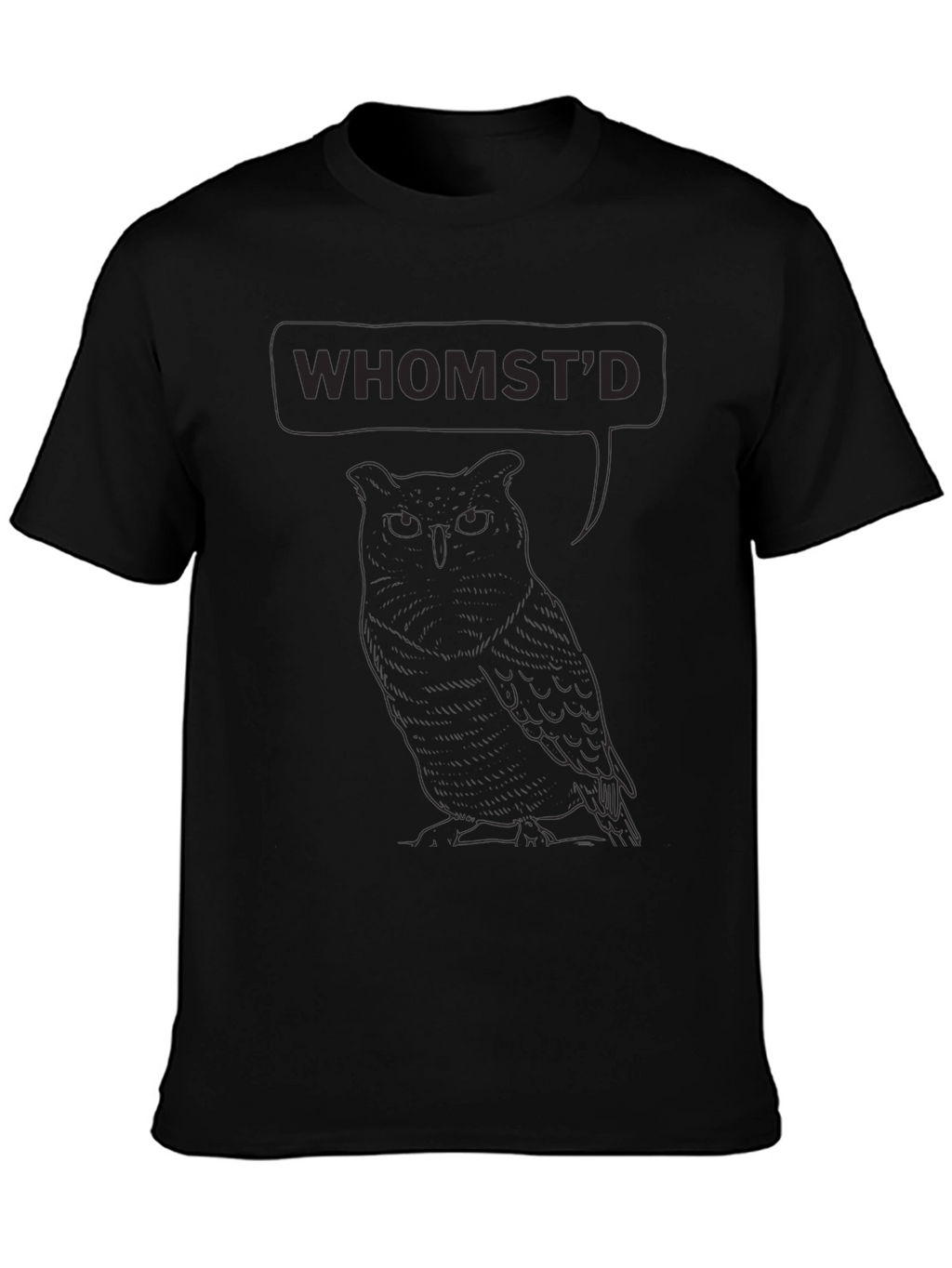 Whomstd Owl Graphic Tee - Black T-Shirt