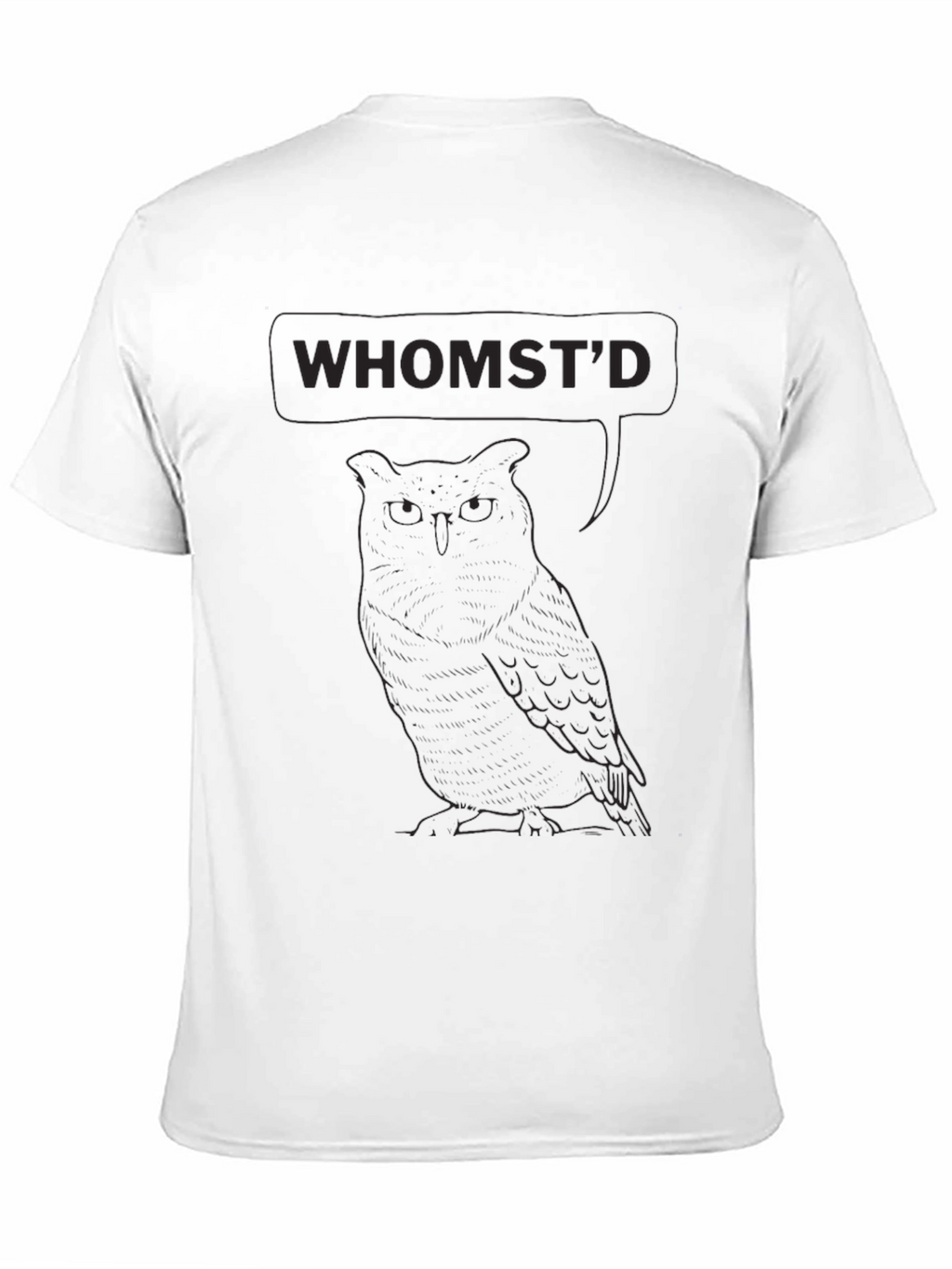 Whomstd Owl Graphic Tee - Black T-Shirt