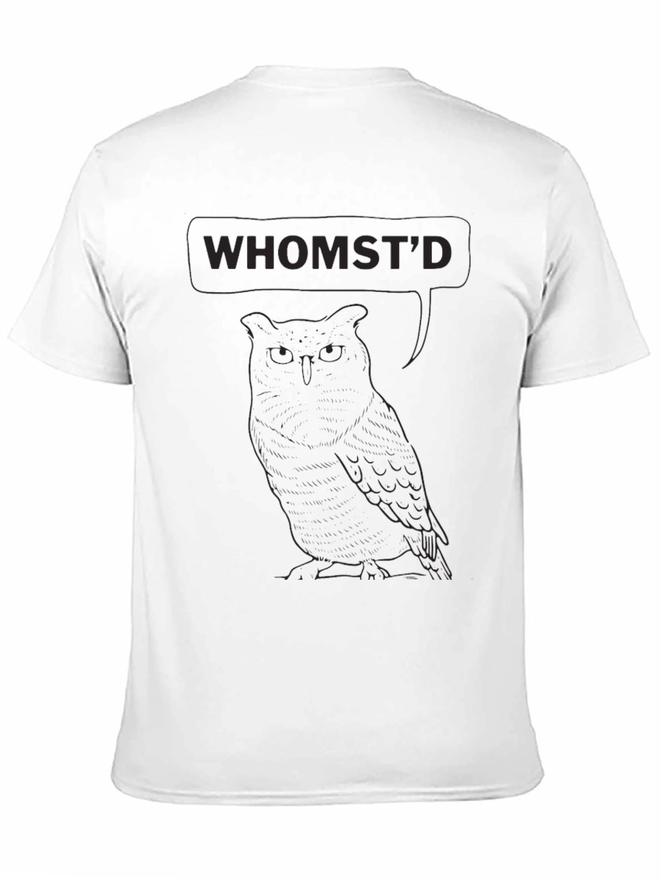 Whomstd Owl Graphic Tee - Black T-Shirt