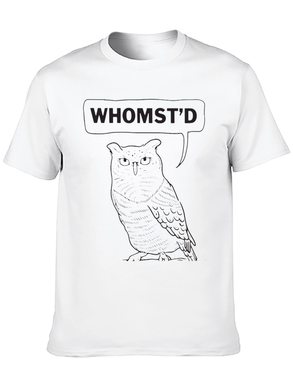Whomstd Owl Graphic Tee - Black T-Shirt