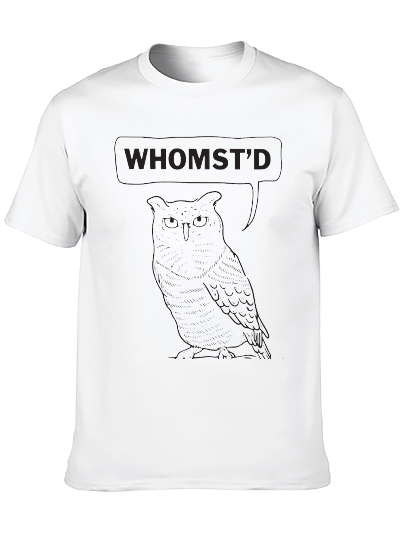 Whomstd Owl Graphic Tee - Black T-Shirt