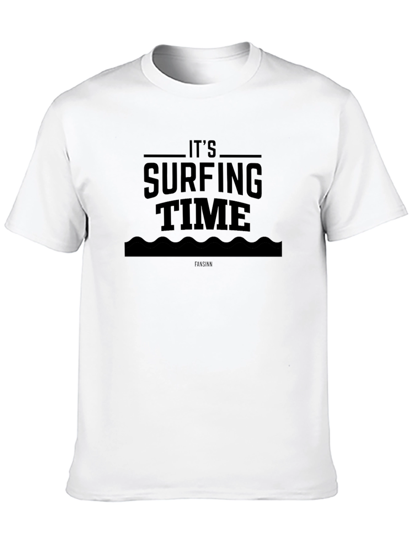 Its Surfing Time Black T-Shirt