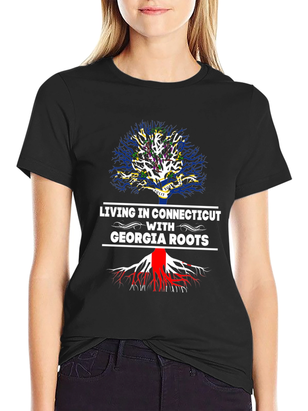 Living in Connecticut with Georgia Roots T-Shirt