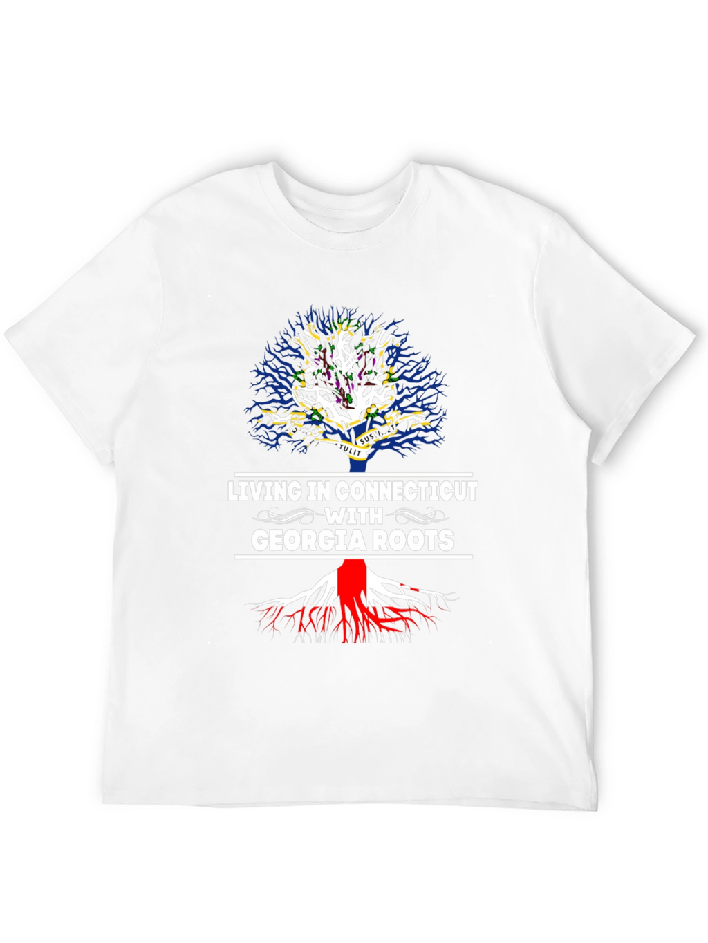 Living in Connecticut with Georgia Roots T-Shirt