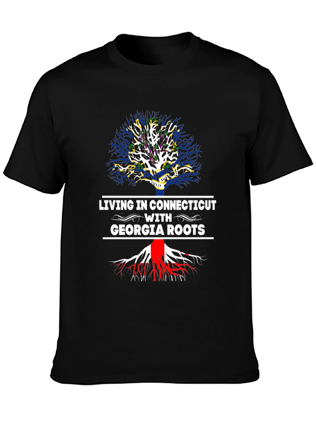 Living in Connecticut with Georgia Roots T-Shirt
